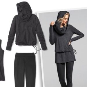 CAbi Recess Topper Women's Charcoal Cowl Neck hoodie